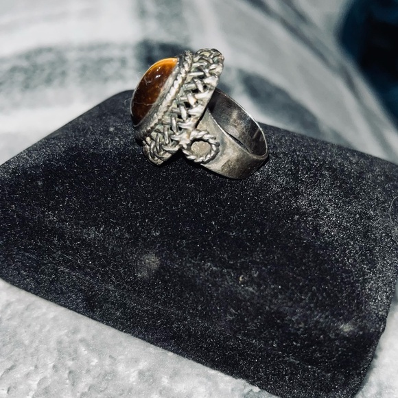 STERLING TIGER EYE RING - Picture 2 of 9